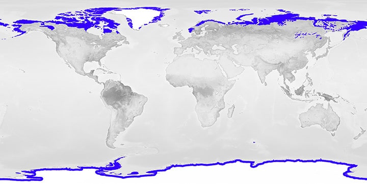 tundra éghajlat térkép